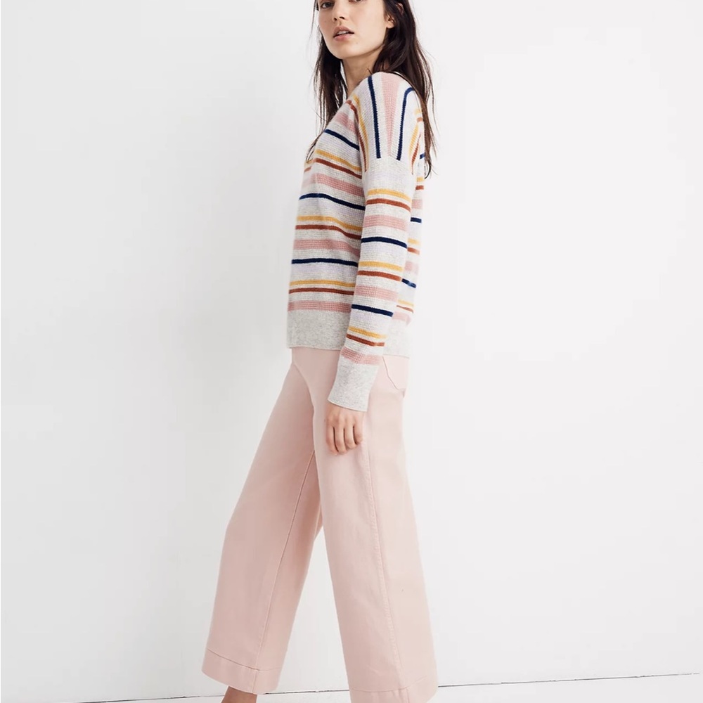 Madewell Cashmere Sweatshirt in Amador Stripe